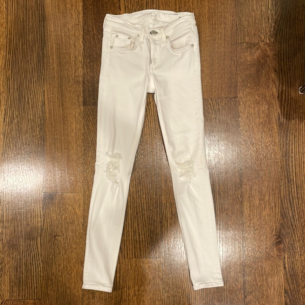 White rag&bone jeans, sz 24